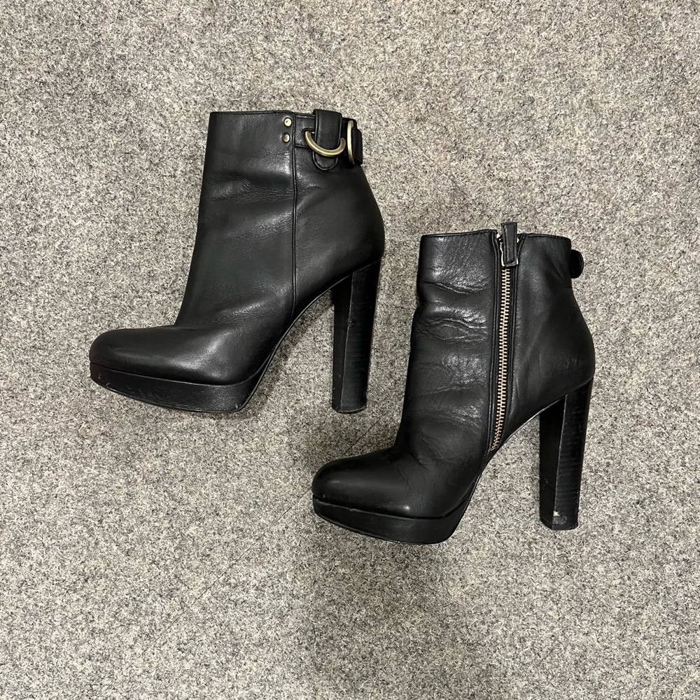 Reiss Leather Anke Booties Size 6